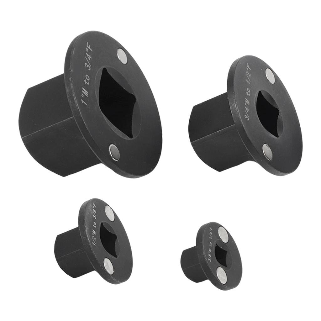 Low Profile For Impact Driver Socket Adapter Set 1 inch to 34 12 to 34 38 to 14 Magnetic Socket Retention for Secure Use