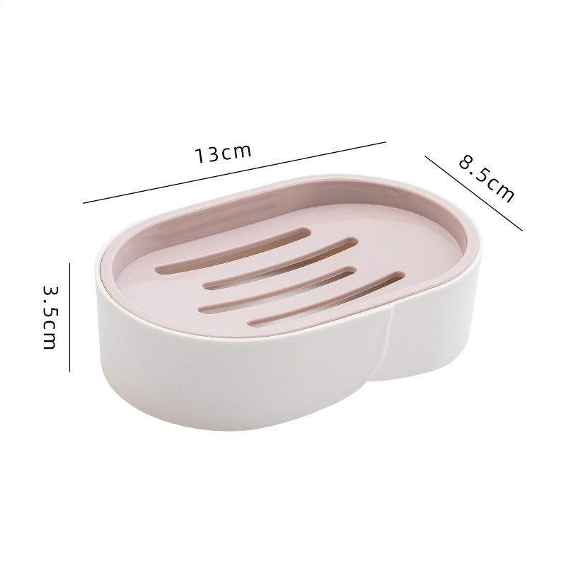 

Побутова підставка для зберігання мила у ванній кімнаті, пластикова мильниця з дренажем, без накопичення води на стільниці, мильниця, мильниця рожевий