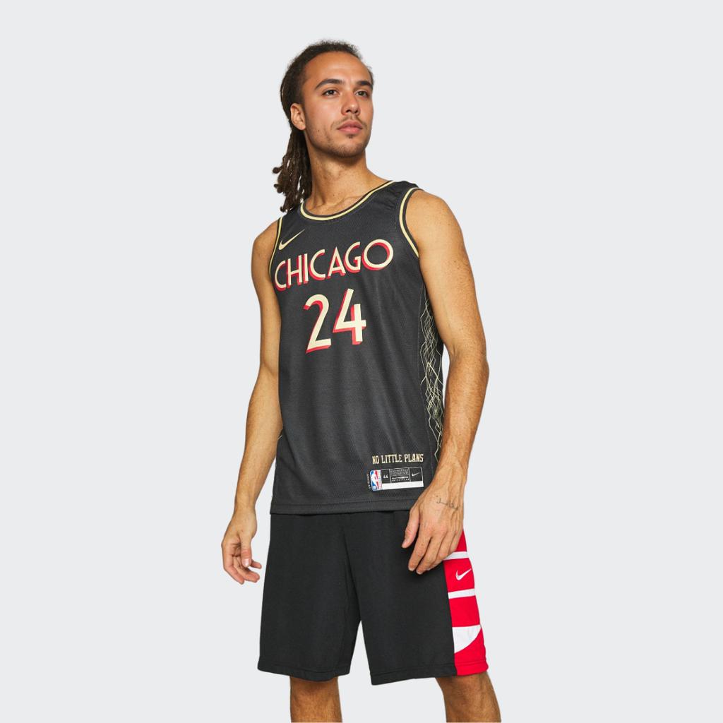 Nike NBA Comfortable Loose Basketball Jersey, Lauri Markkanen #24 Chicago Bulls Men Sports Jerseys Charcoal CN1719-065