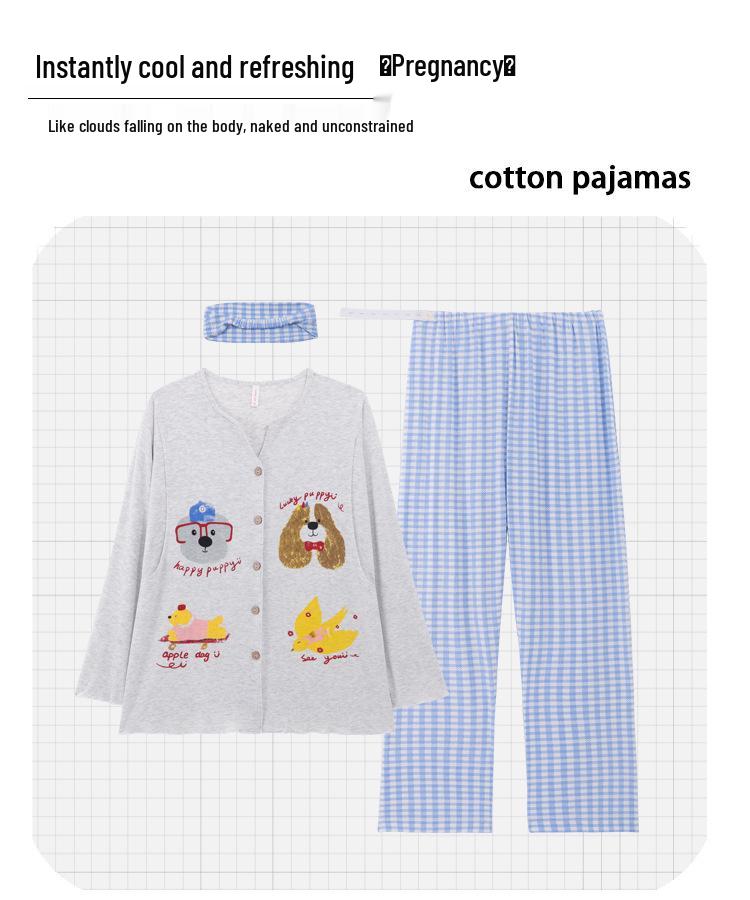 Xia Modal Maternity Pajamas: Adjustable Breastfeeding Sleepwear for Pregnancy and Postpartum