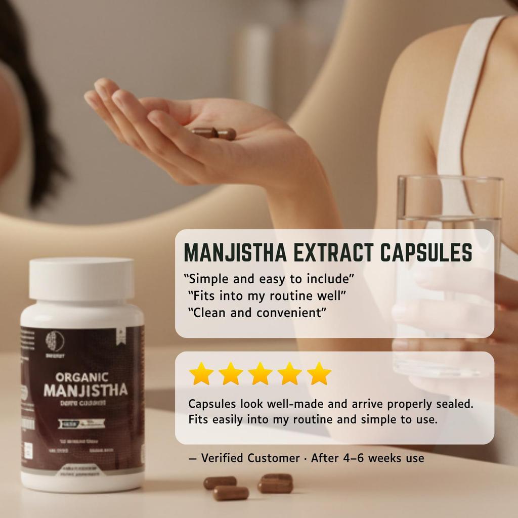 Manjistha (Rubia cordifolia) Root Capsules | 60 Kapslar Kosttillskott