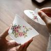 Jade Peach And Plum Glass Teacomplete Ancient  Ceremony Set Household Teapot And Tea Cup Set Chinese Collection