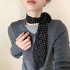 Polka Dots Chiffon Long Scarf Detachable Scarf Shawl New Rose Decor Neck Scarf  Women Girls Gifts