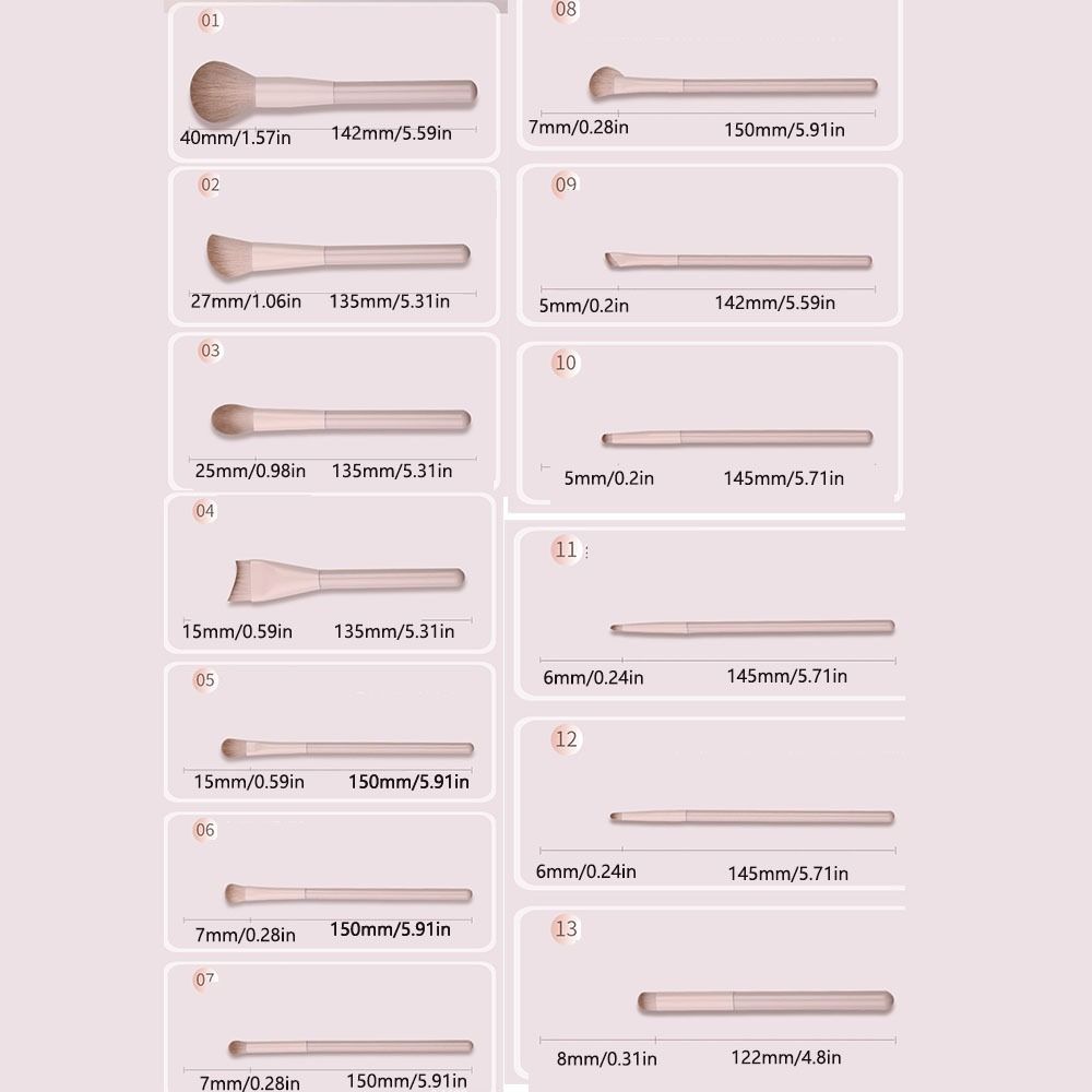 13/10/7 Pcs Foundation Brush Cosmetic Beauty Tool Kit Concealer Powder Brush  Cosmetic Tool