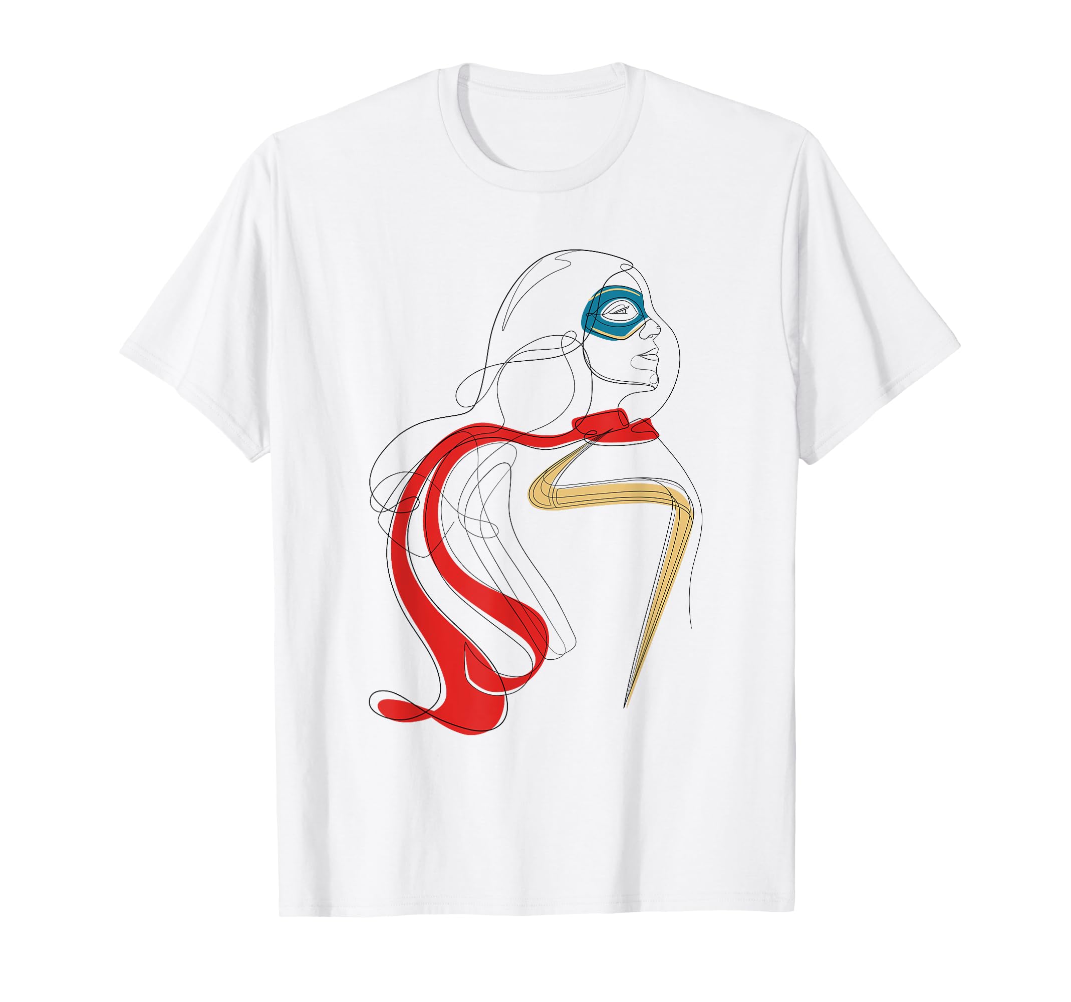 Marvel Studios Marvel Раскраска Эскиз Мисс. Футболка чёрный