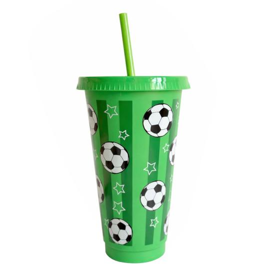 

1/6/12Pcs 710ML Plastic Football Cup 24oz Football Themed Tumbler Reusable Drinking Bottle Game Day Sports Football Party Essentials Fan Gift A