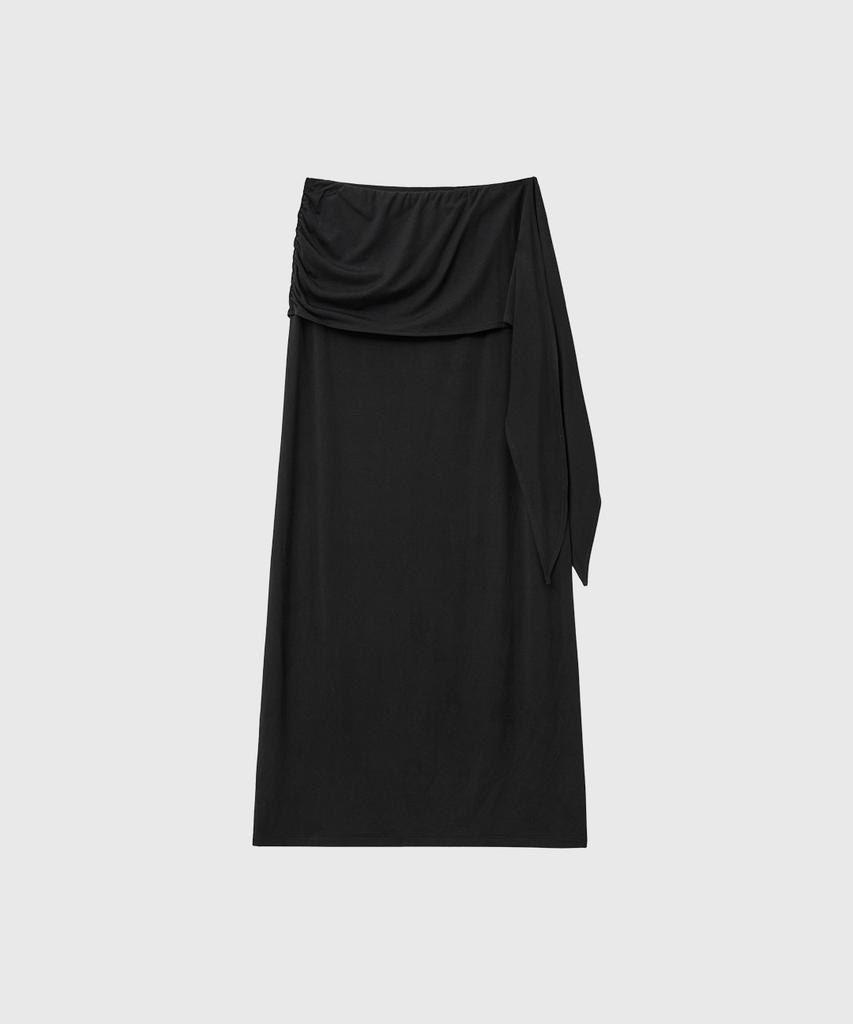 GENERALIDEA Easy Elastic Maxi Skirt [Black] / Gf2Lsk514