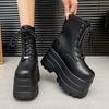 Fashion Women 13cm,17cm Platform Boots Casual Outdoor Shoes Chunky Simple Design Ankle Boots Cool Nightclub Party Cosplay Shoes 35-43