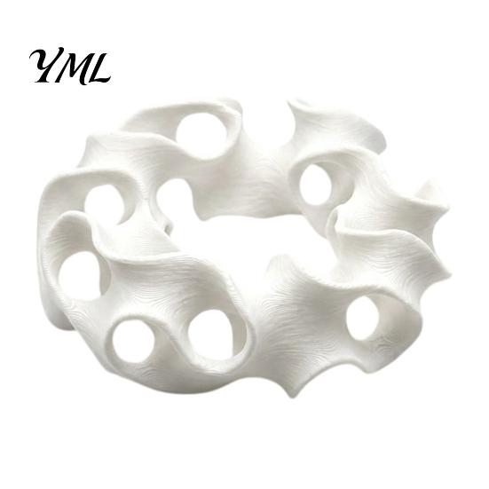 Aquarium Landscape Accessories 3D Printed Hideout Cave, Wavy Hollow Ring Fish Shrimp Shelter, Shelter Breeding Hiding Hole Decor, Tank Ornament