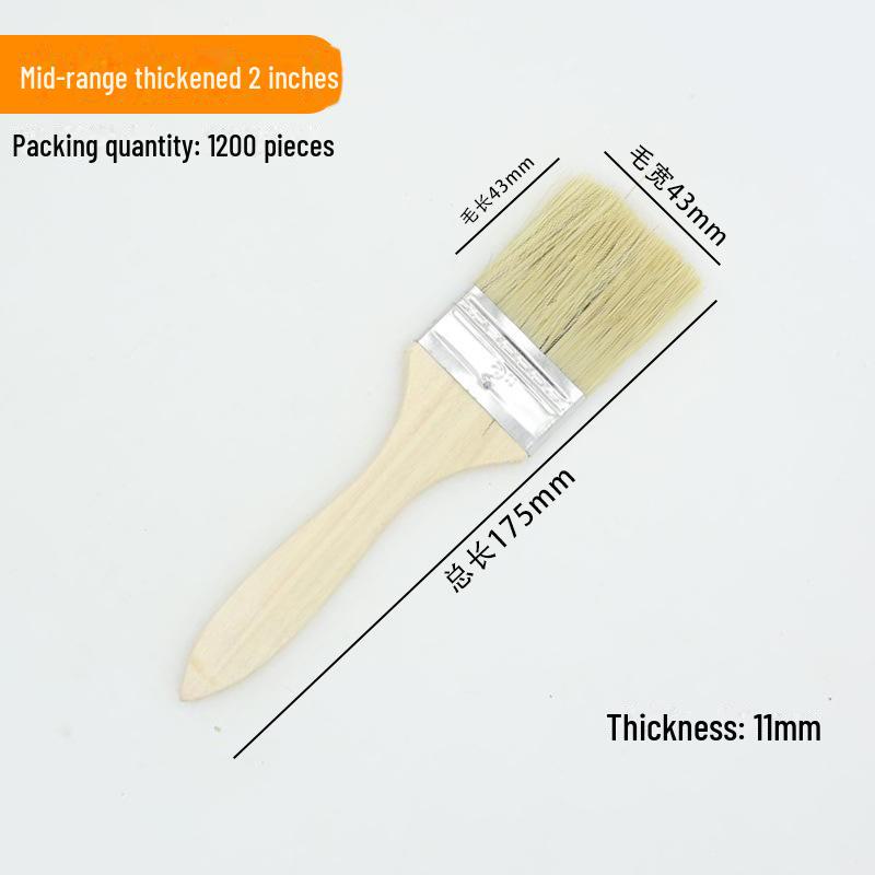 Industrie-Farb- und Reinigungsbürstenset – Weiche & Harte Borsten, Langer Griff für Kleber, Farbe und Detailarbeiten