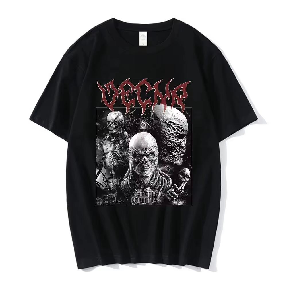 TV Drama Stranger Vecna 001 Henry Creel Graphics Cotton Tshirt Unisex Vintage Fashion Short Sleeve Unisexs Shirt Fan Gifts