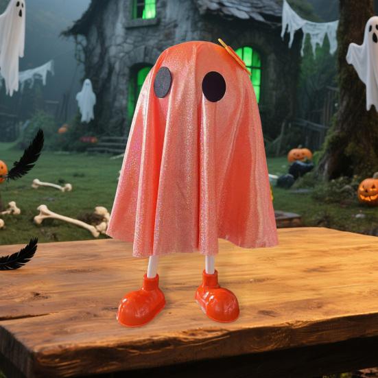Ghost Wearing Cloak Ornament Halloween Haunted House Parties Themed Statue Multi-Functional Holiday Decor