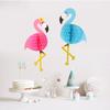 2pcs Flamingo Honeycomb Ball Ornament 3D Paper Craft Party Decoration Hanging Pendant For Birthday Wedding Shower Room