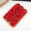 Korean Style Colorful Seamless Hair Bands (100 Pcs) - Non-Damaging, High Elastic Hair Towel Rings & Headdresses
