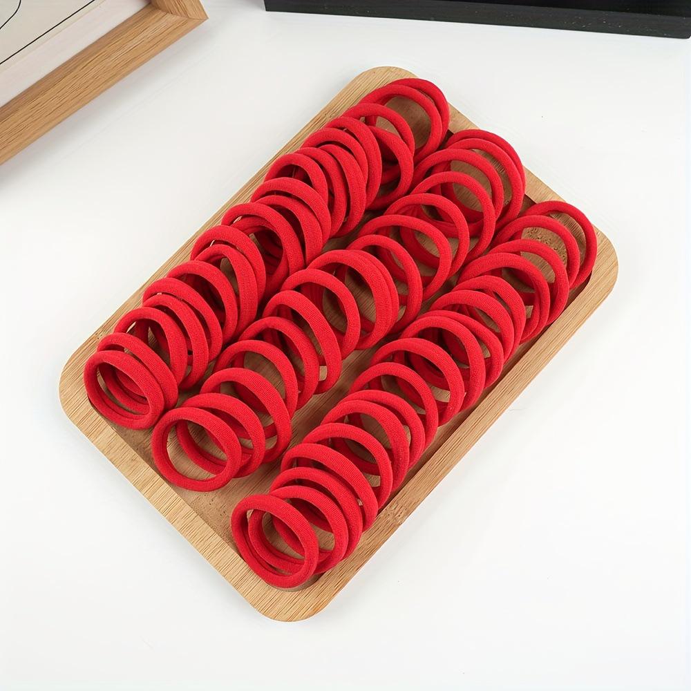 Korean Style Colorful Seamless Hair Bands (100 Pcs) - Non-Damaging, High Elastic Hair Towel Rings & Headdresses