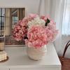 Large Hydrangea Artificial Flowers Full Bloom Faux Silk Hydrangeas with Stem for Home Wedding Party Decor Table