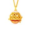 Exquisite Rotatable Dragon Pendant Necklace: Sand Gold Enamel, Old Money Style, Auspicious Women's Accessory