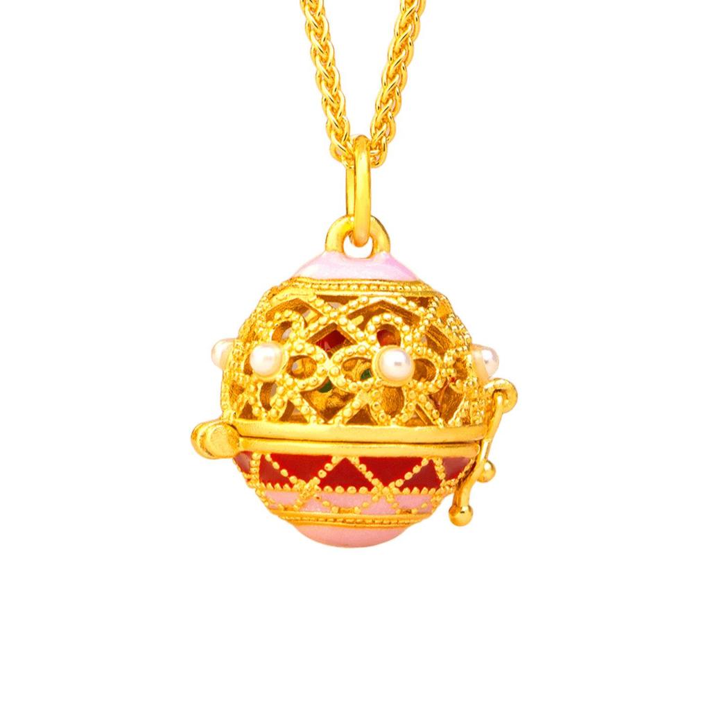 Exquisite Rotatable Dragon Pendant Necklace: Sand Gold Enamel, Old Money Style, Auspicious Women's Accessory