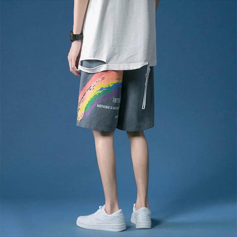 Kraťasy Pánské Jarní a Letní Volné Pětičtvrteční Kalhoty Studentské Korejské Pánské Kalhoty Letní Tenká Sekce Plážové Sportovní Ležérní Pánské Kalhoty