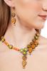 Handmade Terracotta Jewelry Set: Dangle Necklace & Ears
