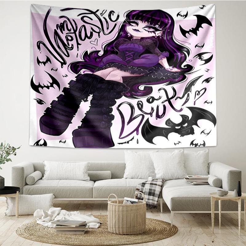 Monster-High Party Tapestry Hanging for Bedroom,Livingroom, Playroom,Decor Art Room Wall Tapestry Holiday and Birthday Gifts