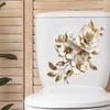 Beautiful Lotus Toilet Sticker Bathroom Toilet Cover Decorative Sticker Waterproof Self Adhesive