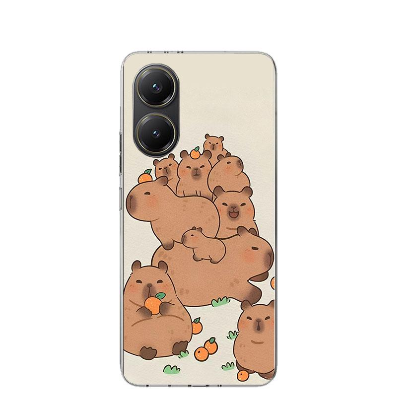 Funny Capybara Cartoon Animal Phone Case For Xiaomi Poco X3 X5 X6 X7 X4 Nfc F7 Ultra F6 F5 Pro F4 Gt F3 M6 M5S M4 M3 Art Cover C