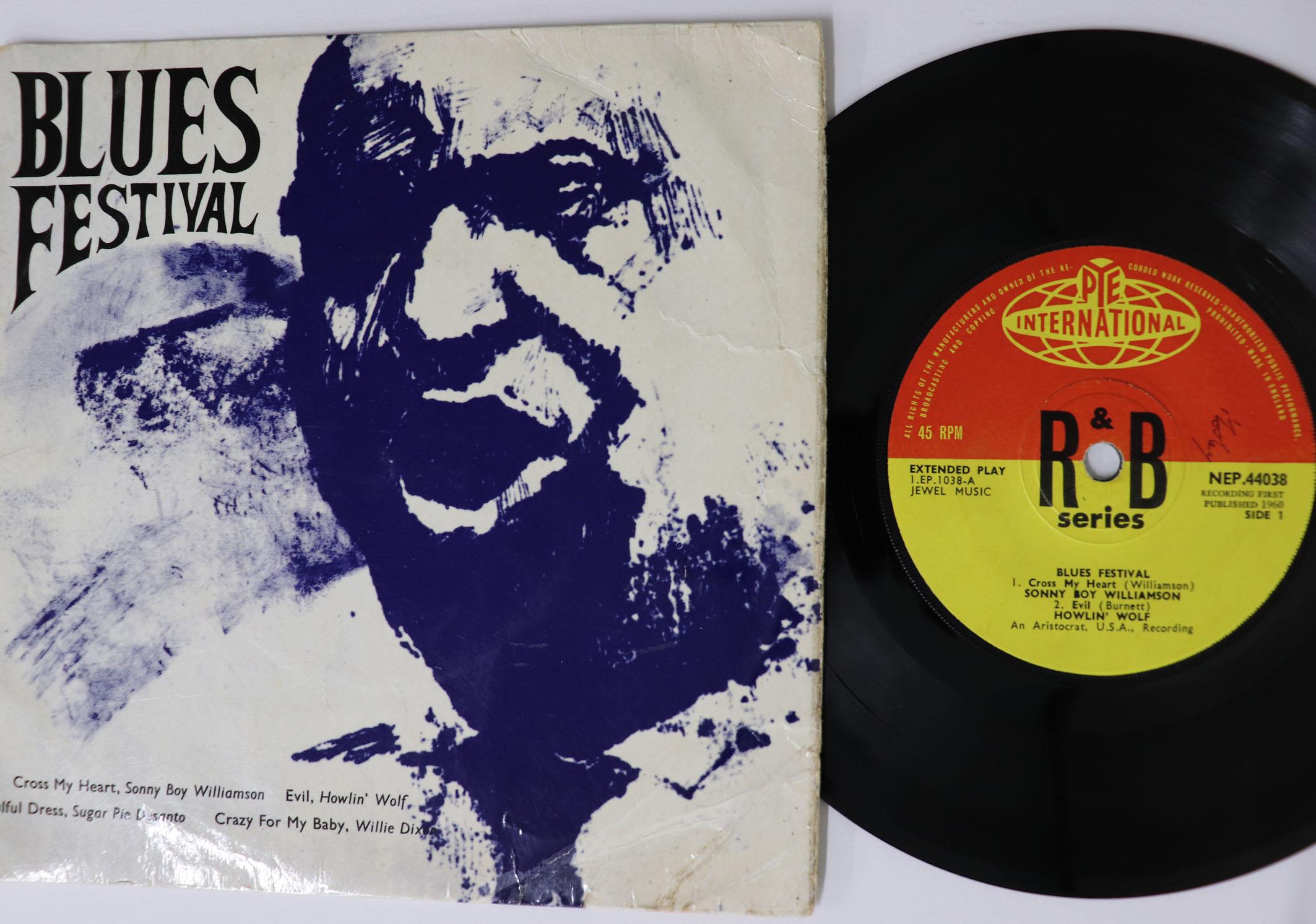 

7inch Record VARIOUS Blues Festival NEP44038 PYE INTERNATIO 1964 UK Blues Used