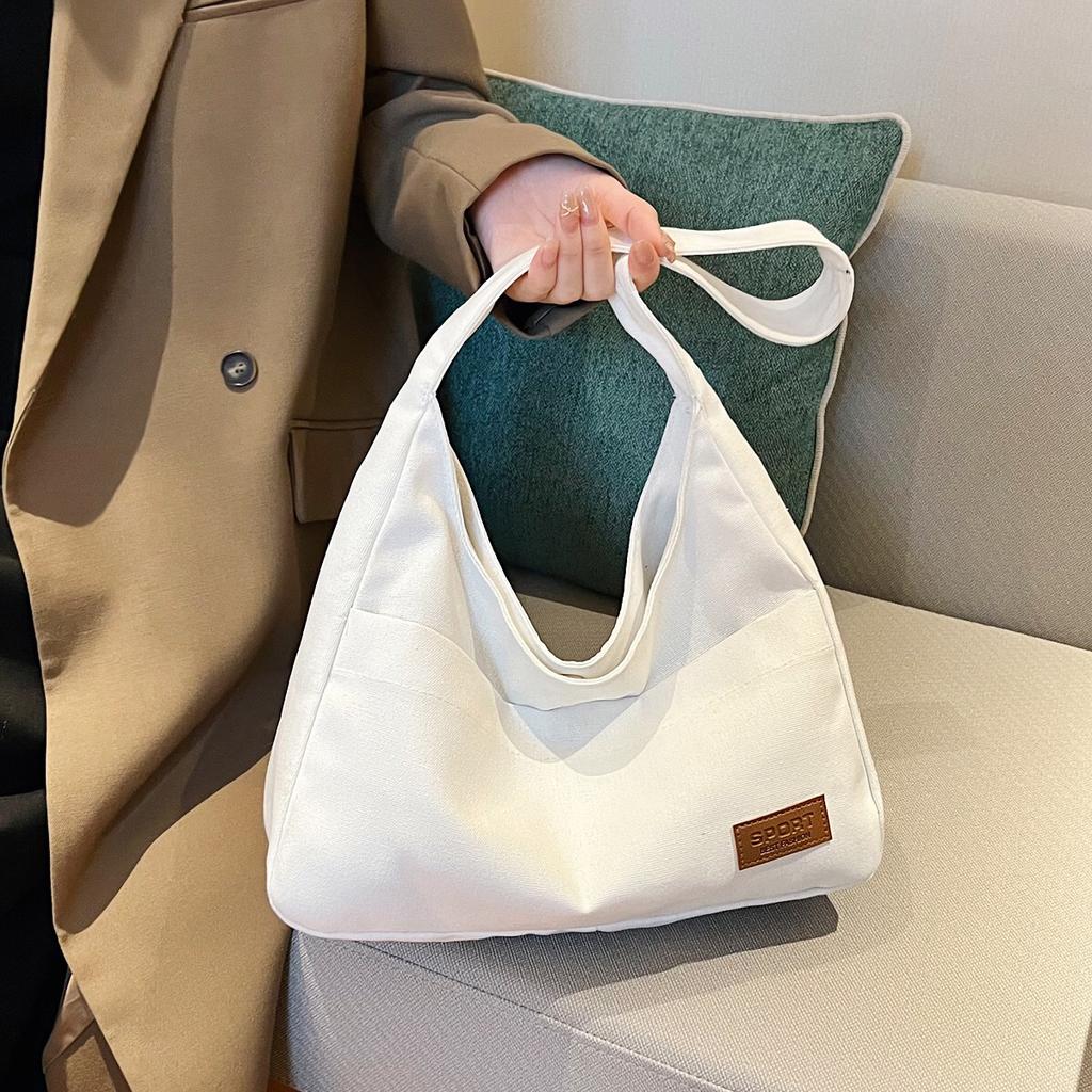 2025 New Fashion Simple Shoulder Bag Large Capacity Tote Bag Casual Personality Canvas Women's Handbag