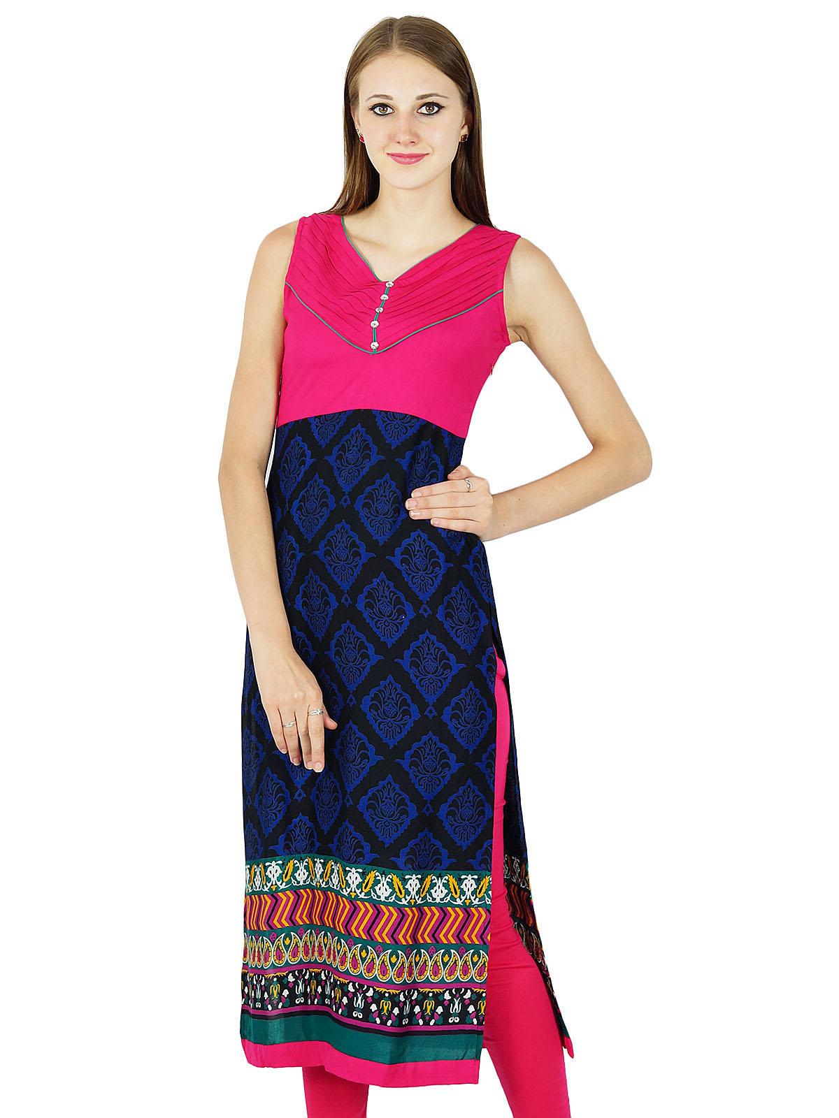 

Ethnic Kurti Indian Bollywood Kurta Women Casual Top Tunic Dress 6 різнокольоровий