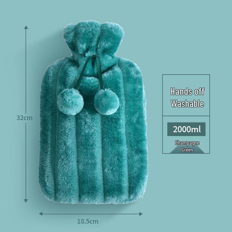 Cartoon Animal Plush Hot Water Bottle with Explosion-proof Liner - New Style for Students