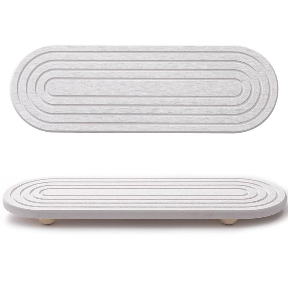 Non Slip Quick Drying Tray Diatomaceous Moisture Wicking Tray Draining Board  Dish Drying