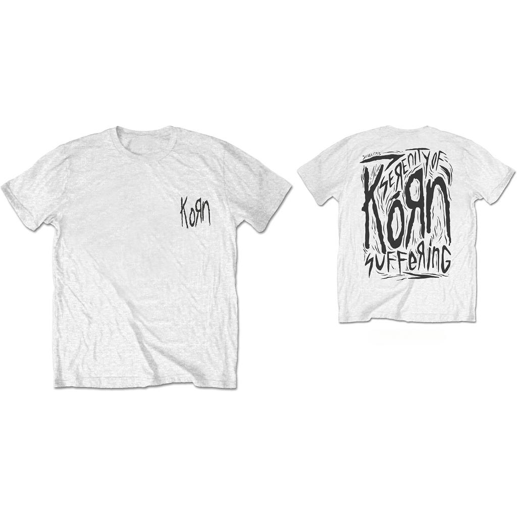 Korn Band Potisk Tričko Unisex Unisex Vintage Nu Metal Rock Bavlna Krátký Rukáv Gotický Grunge Oversized Streetwear Y2k Ležérní Topy