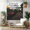 Grand Theft Auto Vintage Vægtæppe Retro Boho Ideel til Balkon Kollegievæg Soveværelse Alsidig Dekoration Boho Dekoration Gave til Nyt Hjem