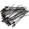New 100Pcs Metal Mixed Auto Fastener Clips +50pcs Tie Black Wrap Fastener Kits