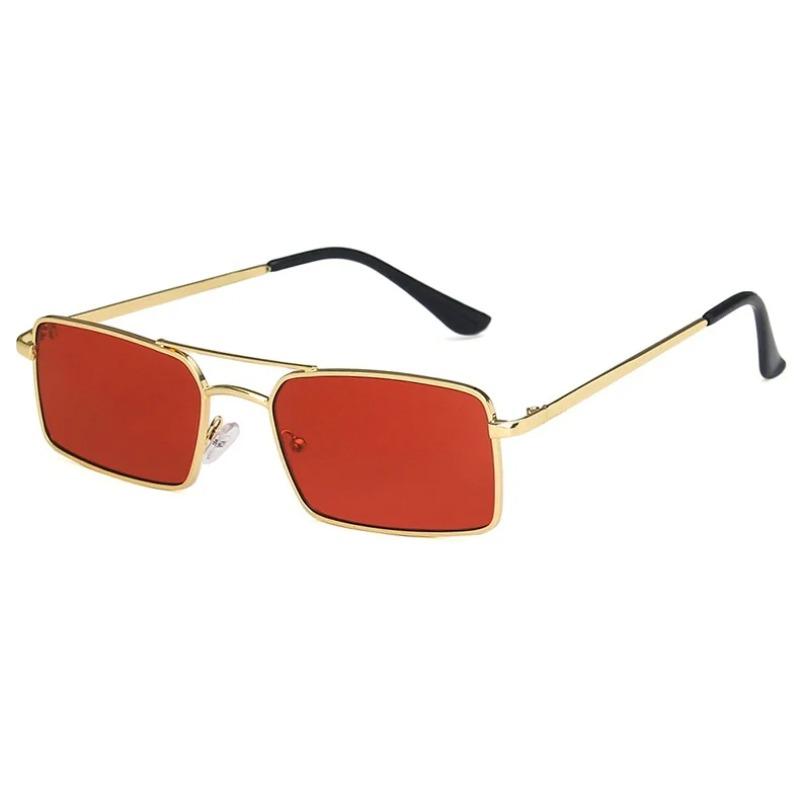 Small Metal Rectangle Sunglasses Women Luxury Brand Quality Narrow Square Gold Shades Sunglasses Women's Eyewear UV400