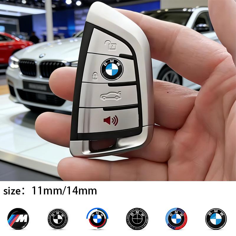 11/14mm Car Stickers BMW Dedicated Key Shell Emblem Paster For BMW 320Li 325Li 330Li 325i E60 E64 E70 E83 E85 E87 E90 E92 E71