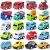 Huang Yem 20-Piece Miniature Construction Vehicle Cars, Excavators, Super Variety of Working Vehicles, Pull-Back Function, Kids Toys, Gifts, Birthday