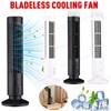 LED Turmventilator Bladeless Turmventilator 90 Grad Oszillierend Leise Tragbar USB Elektrischer Schreibtischventilator mit Licht für Zuhause Schlafzimmer Büro