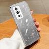 KEYSION Luxury Plating Glitter Phone Case for Xiaomi POCO F5 Transparent Soft TPU Shockproof Back Cover for POCO F5 Pro