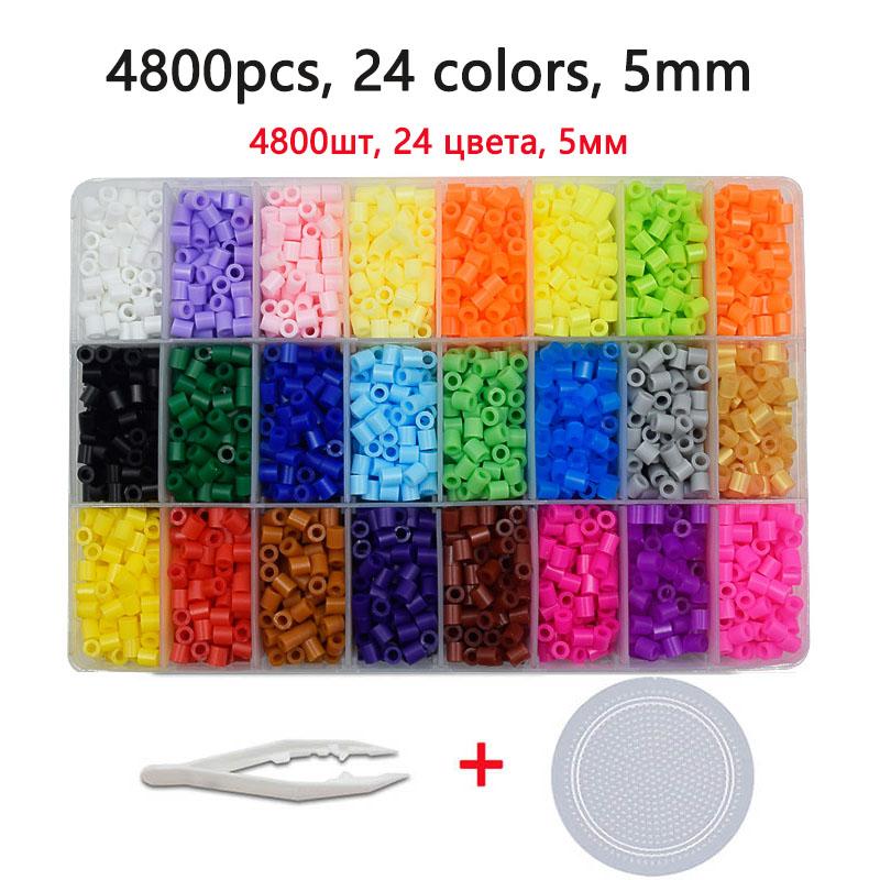 24 72 Colors 5mm Hama Beads Iron Beads Diy Puzzles 2.6mm Education Beads 100% Quality Guarantee Perler Fuse Beads Diy Toy