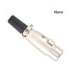 10pcs Japanese-Style Audio Microphone Female Head XLR Adapter Connector with Screw
