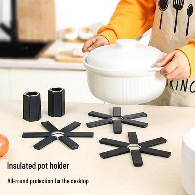 Creative Foldable Six-Claw Anti-Scalding Mat: Heat-Resistant Kitchen Placemat for Casseroles, Plates, Bowls, and Vegetables