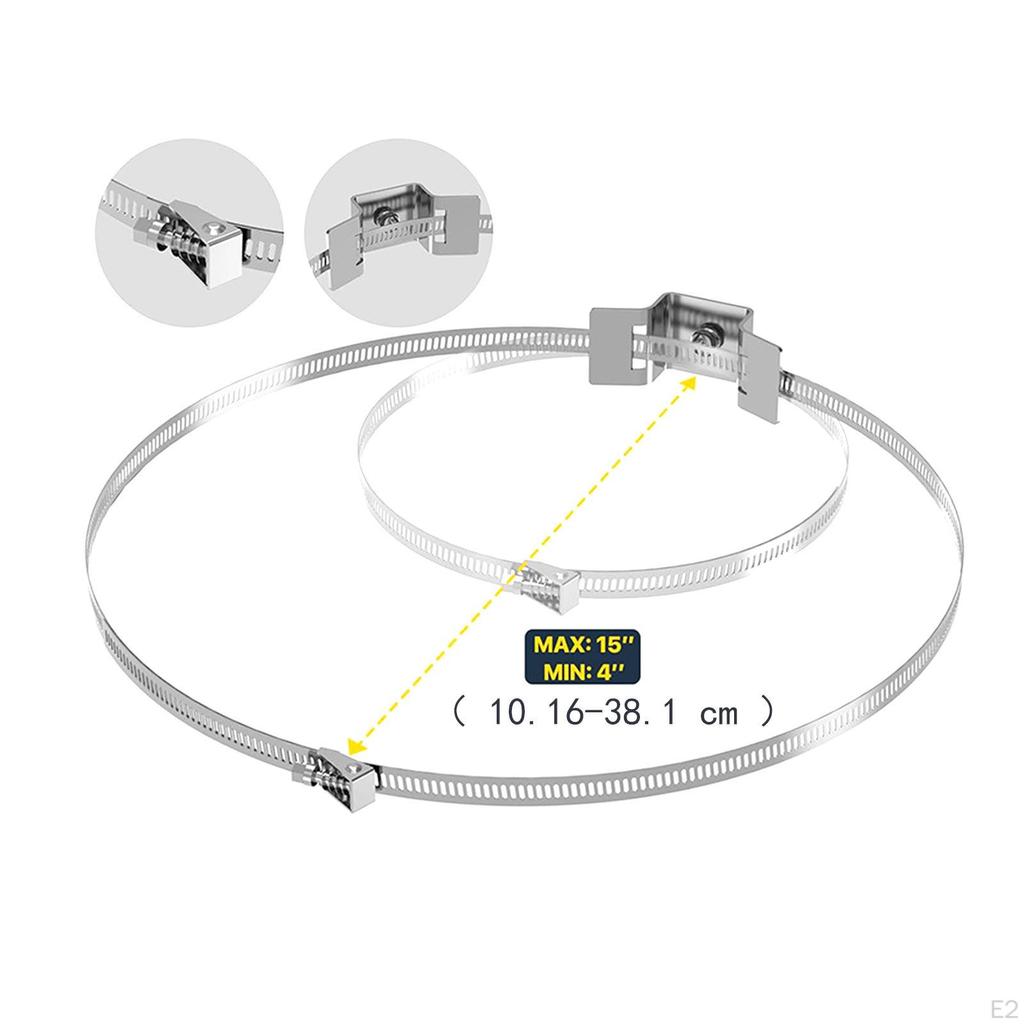 2x Sign Mounting Bracket Pole Kit Adjustable Multipurpose Portable 4-15" Hardware for Park