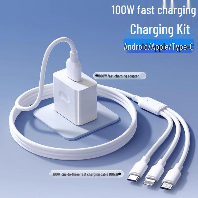 Retractable 3-in-1 Braided Multi-Head Charging Cable for Super Fast Charging