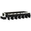 VidaXL 17-piece Garden Dining Set Cushions Black Braided Resin 3277949