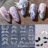 Flexible Nails Mould Wing Shape Nails Art Template Moulds Silicone Texture Suitable for Beauticians and Art Learners