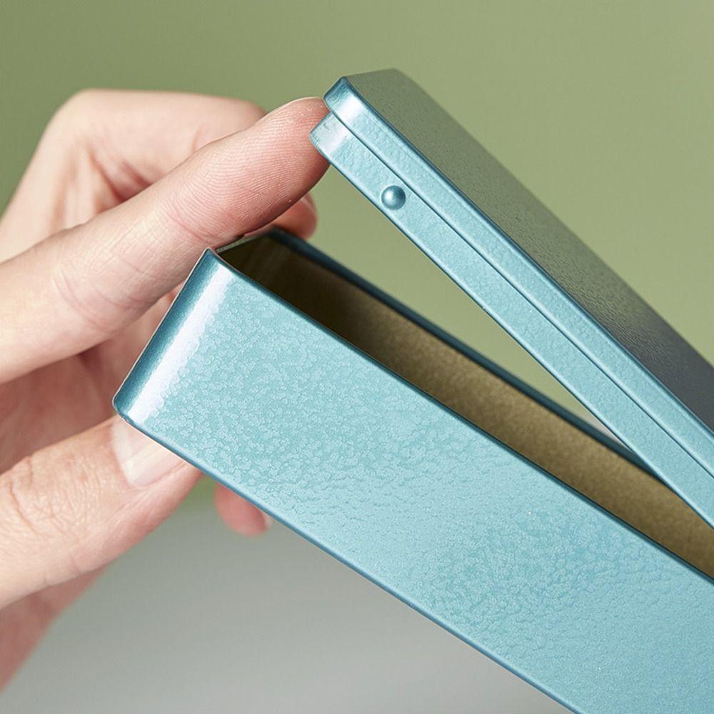 Malý organizér Kovový obdélníkový prázdný kontejner Úložný box Plechové krabičky Balení čaje