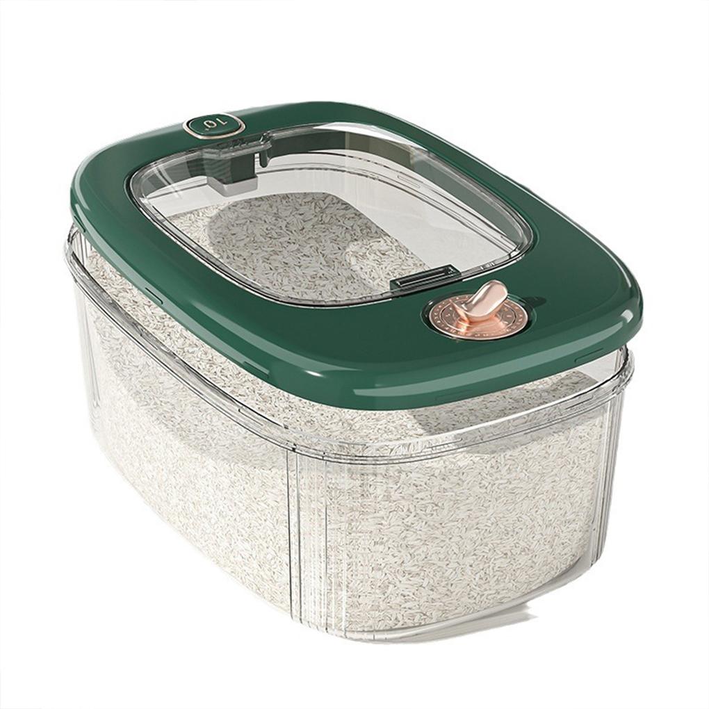 Cafe Moisture-proof Rice Bucket Transparent Visible Easy To Store Timed Fresh Rice Bucket Household