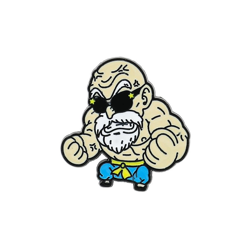 Dragon Ball Peripheral Japanese Cartoon Metal Brooch Pin Hat Clothing Alloy Paint Badge